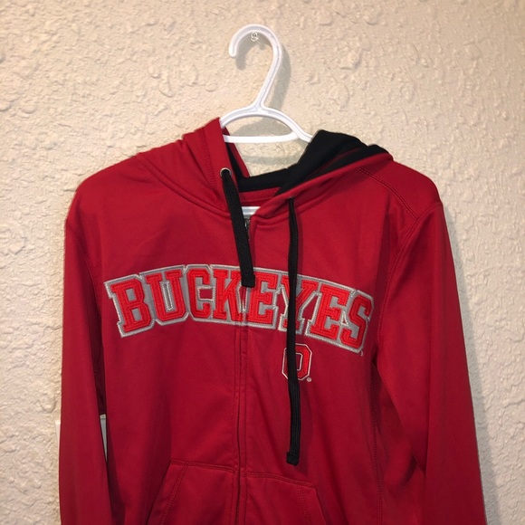 VINTAGE OHIO STATE BUCKEYES ZIP UP HOODIE